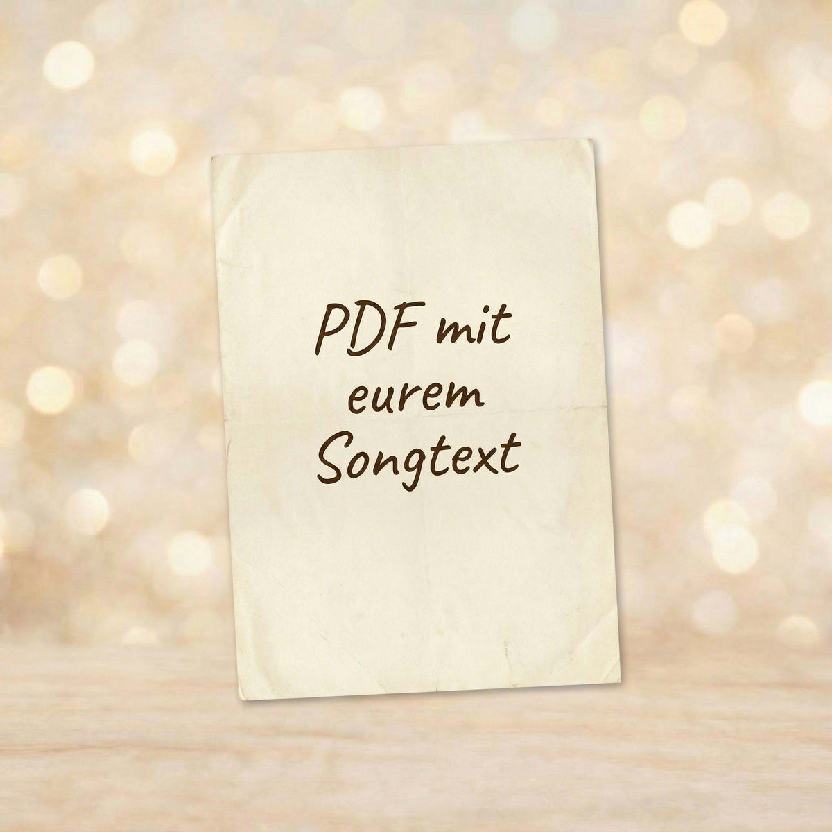 PDF mit dem Songtext zu deinem personalisierten Lied